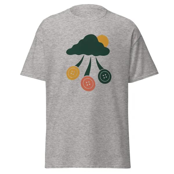 Cloud Buttons digital garment preview · Sport Grey