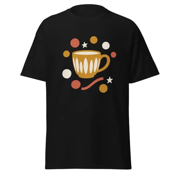 Cup Confetti digital garment preview · Black