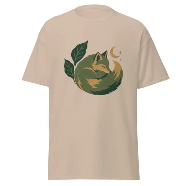 Fox at Dusk digital garment preview · Sand