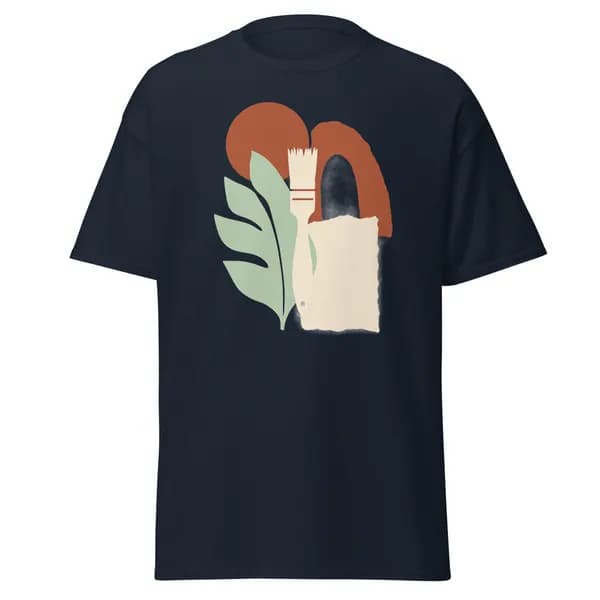 Paper Cut Day digital garment preview · Navy