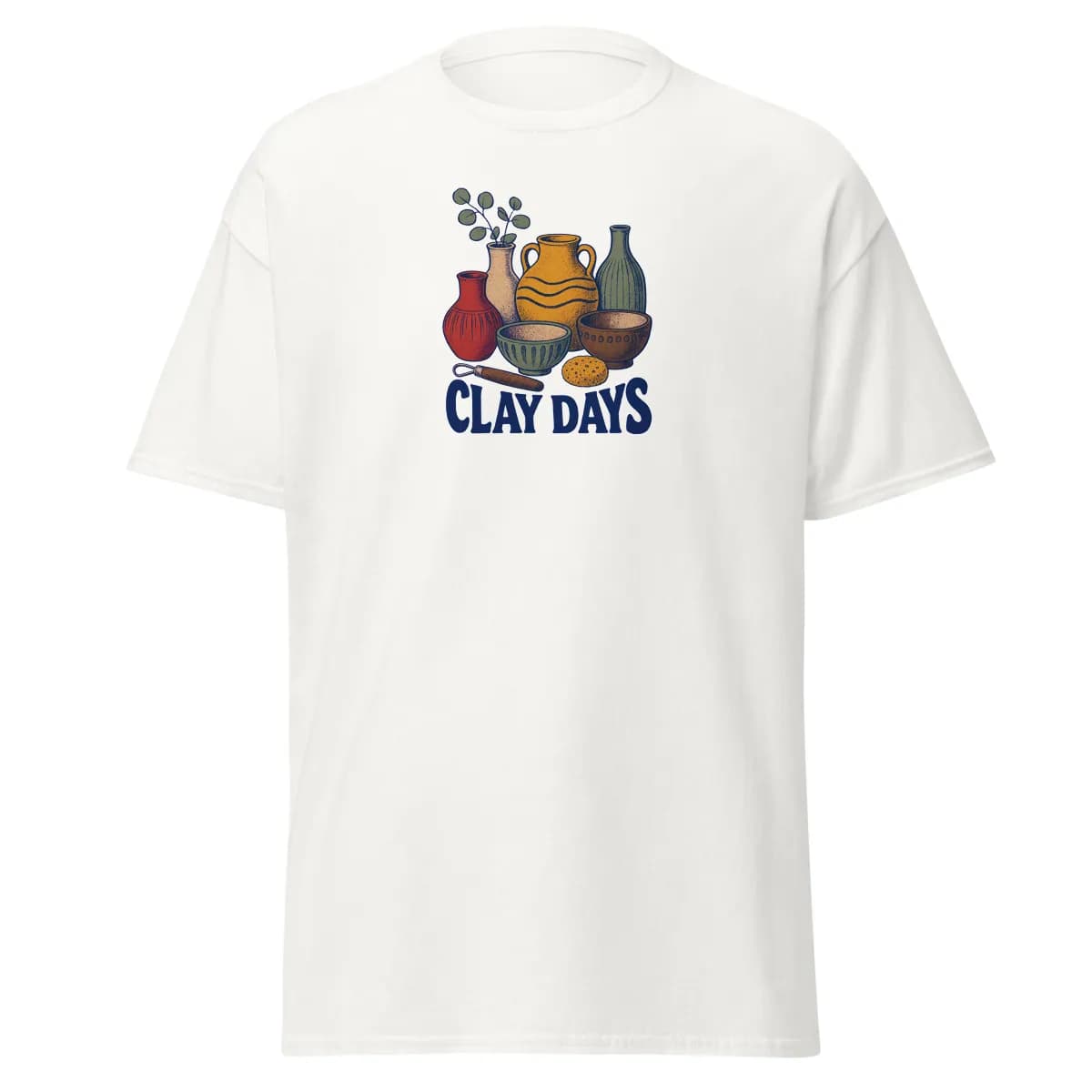 معاينة رقمية لقطعة Clay Days · أبيض
