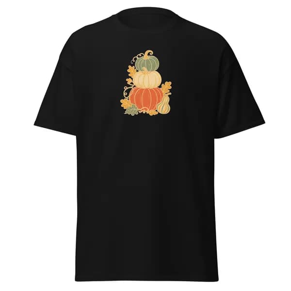 Heirloom Pumpkin Stack digital garment preview · Black