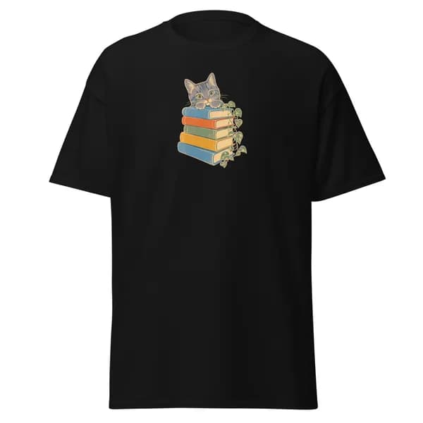 Aperçu numérique du vêtement Shelf Peeking Cat · Noir