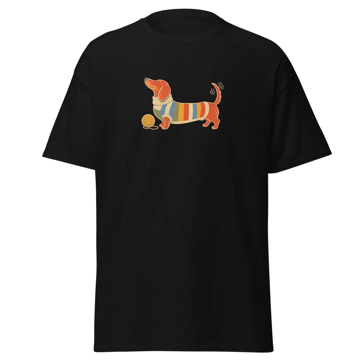 معاينة رقمية لقطعة Sweater Dachshund · أسود