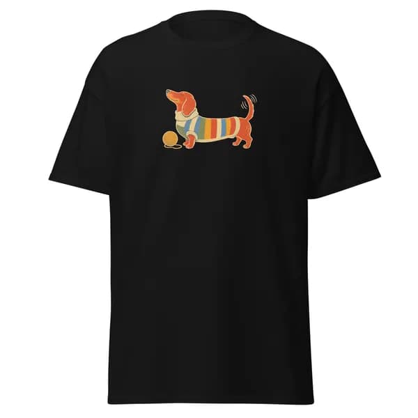 معاينة رقمية لقطعة Sweater Dachshund · أسود