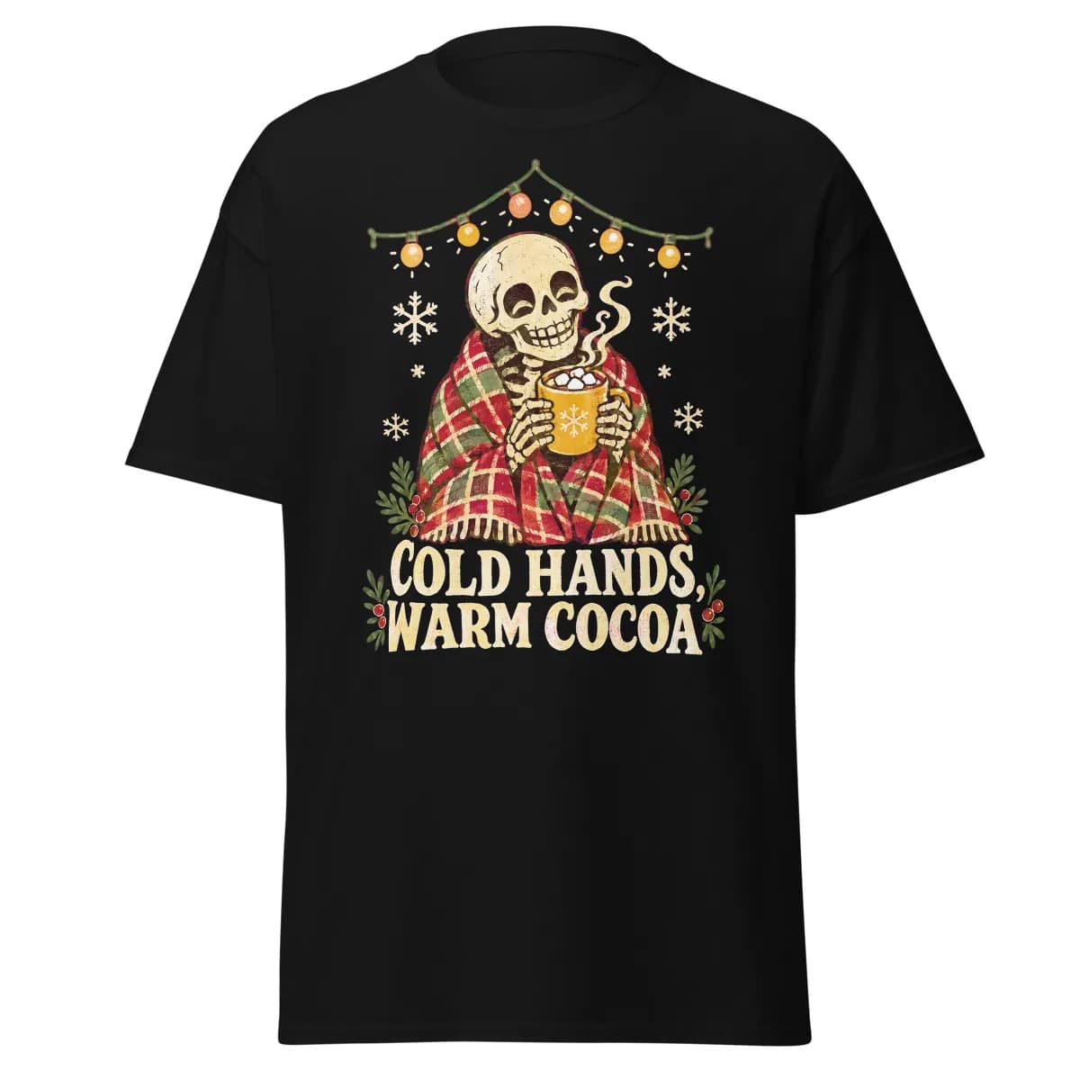 معاينة رقمية لقطعة Cold Hands, Warm Cocoa · أسود