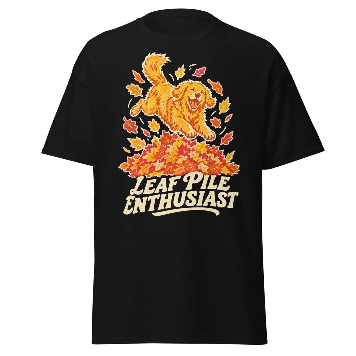 معاينة رقمية لقطعة Leaf Pile Enthusiast · أسود