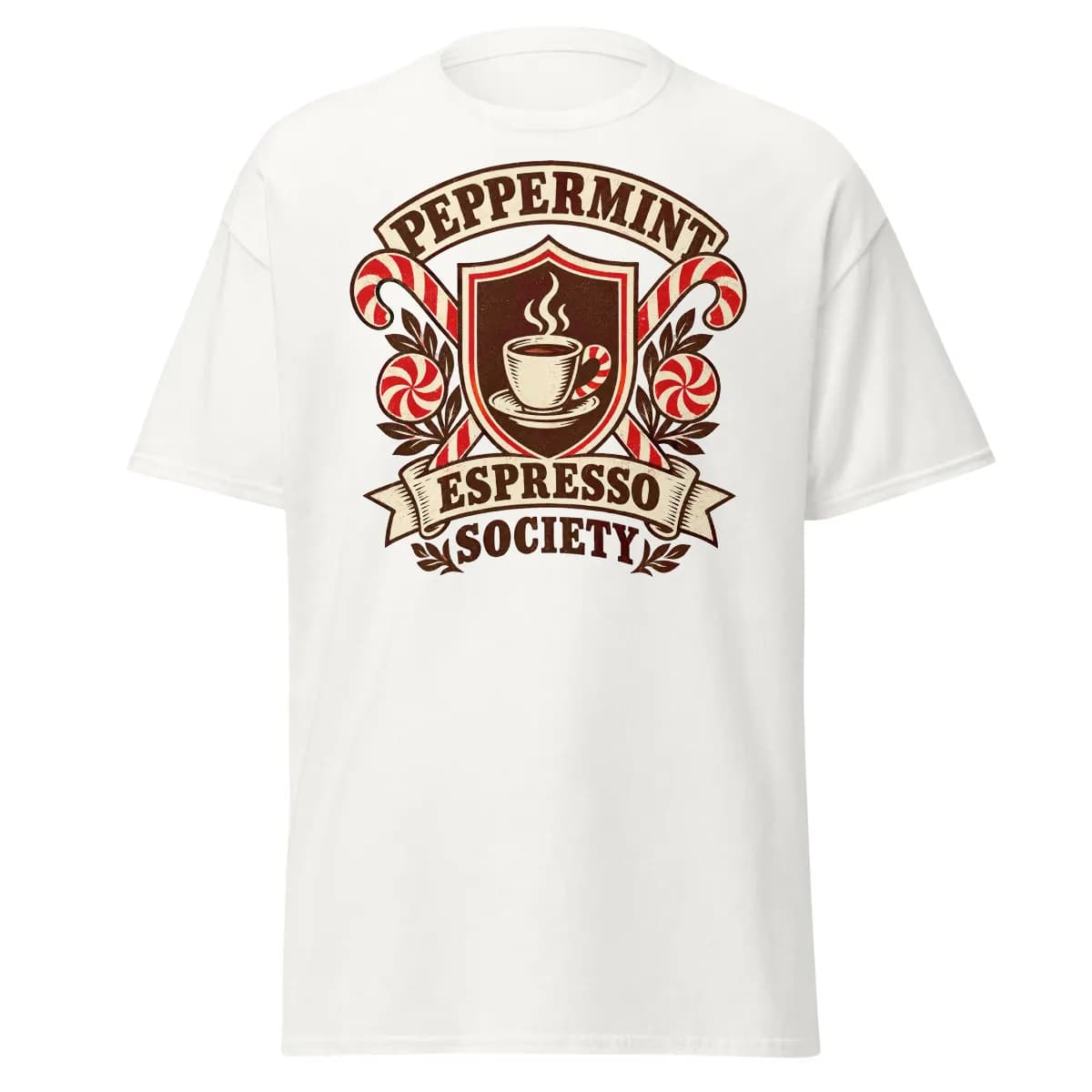 معاينة رقمية لقطعة Peppermint Espresso Society · أبيض