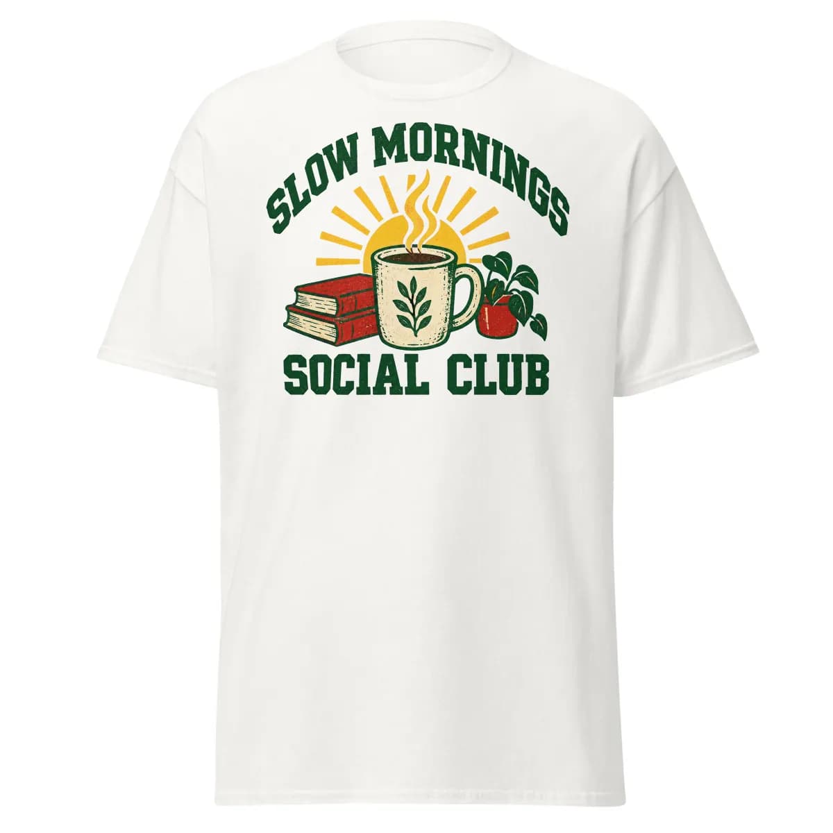 معاينة رقمية لقطعة Slow Mornings Social Club · أبيض