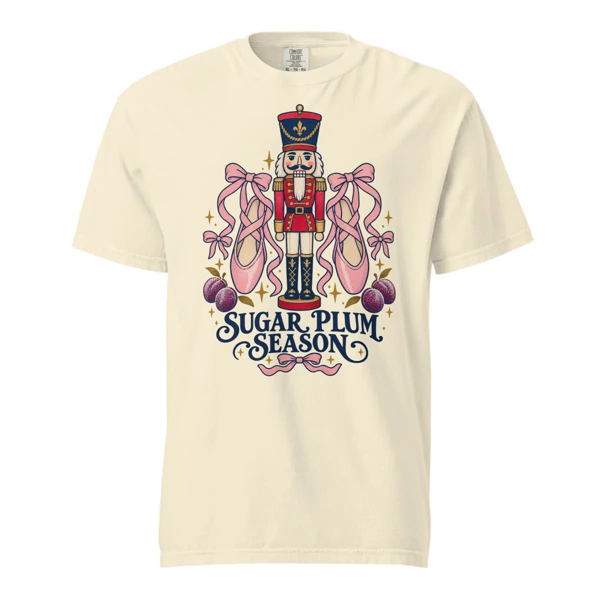 Sugar Plum Season Garment-Dyed Tee digital garment preview · Ivory