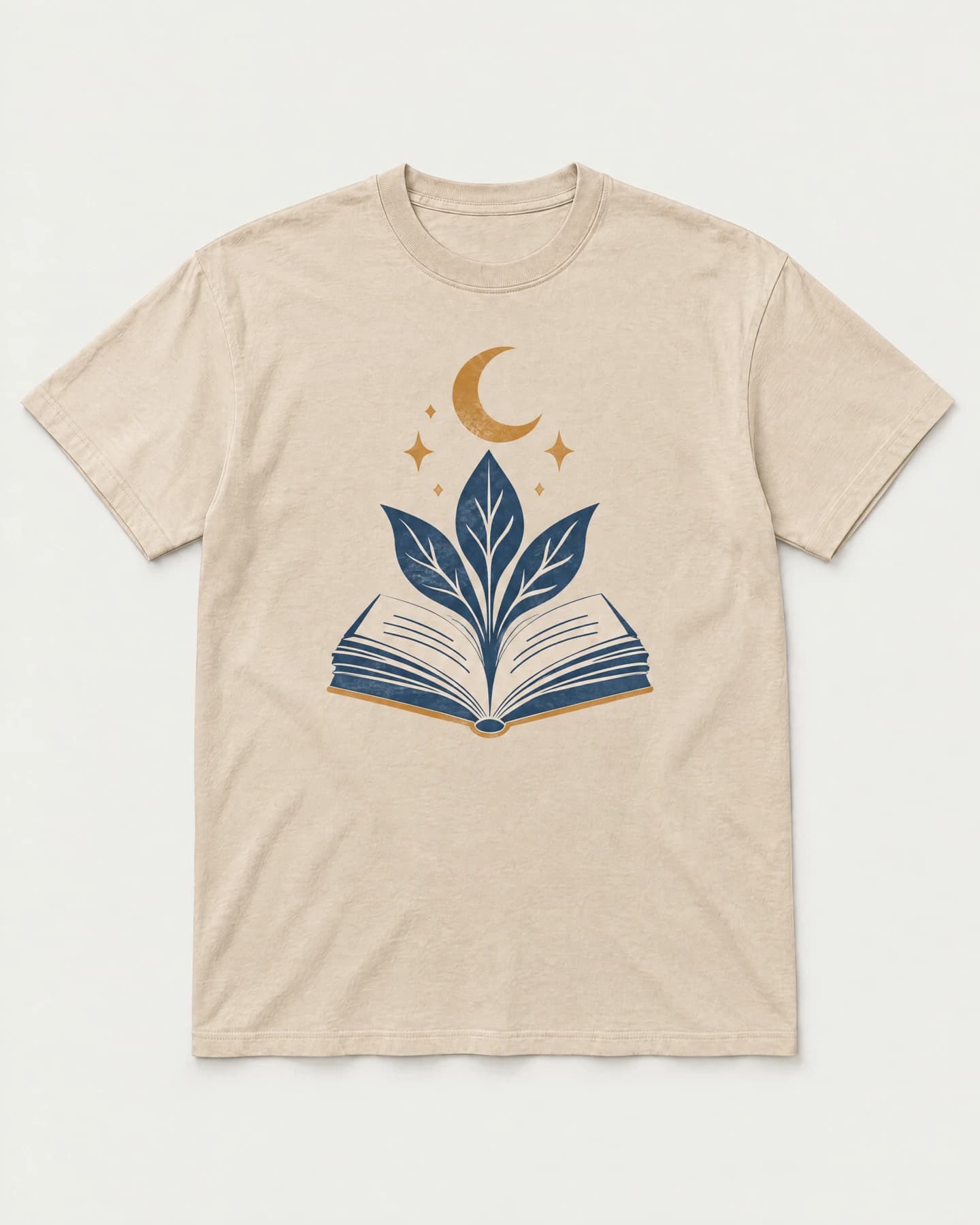Aperçu numérique du vêtement Open Book Moon · Sable