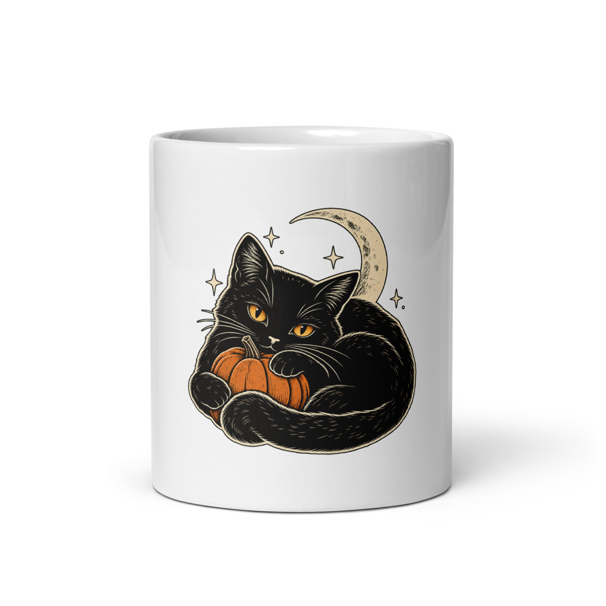 معاينة رقمية لمنتج Midnight Familiar Mug · أبيض