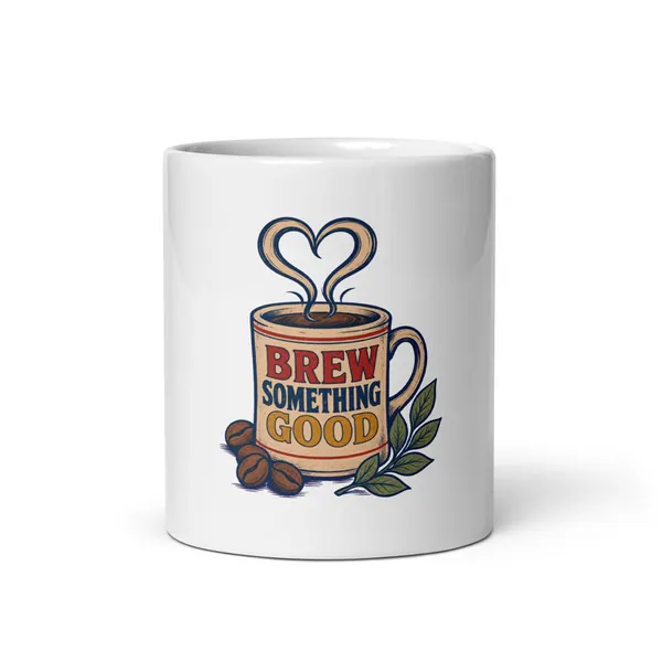 Brew Something Good Mug digital product preview · White