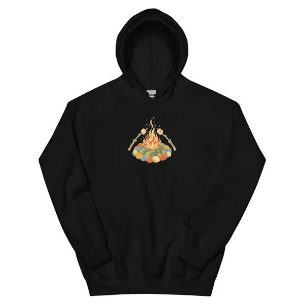 Campfire Marshmallows Hoodie digital product preview · Black