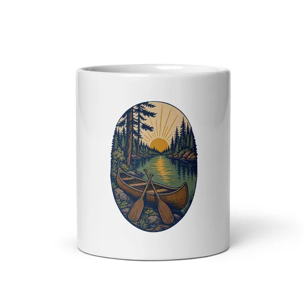 Canoe Morning Mug digital product preview · White