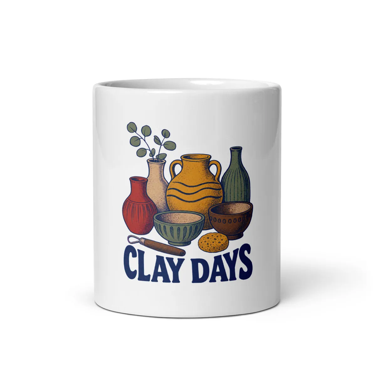 Aperçu numérique du produit Clay Days Mug · Blanc