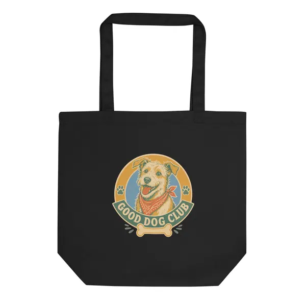 معاينة رقمية لمنتج Good Dog Club Tote · أسود