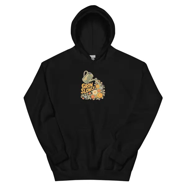 Aperçu numérique du produit Grow Slowly Hoodie · Noir