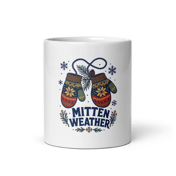 معاينة رقمية لمنتج Mitten Weather Mug · أبيض