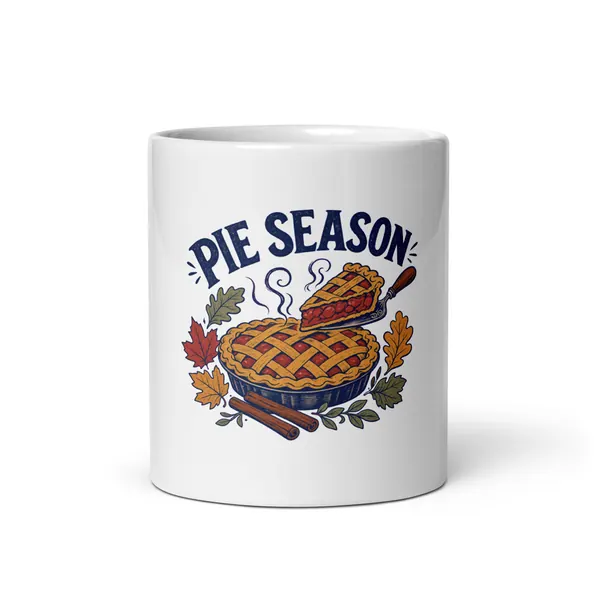 Pie Season Mug digital product preview · White