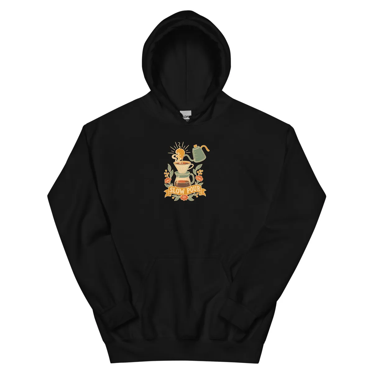 Aperçu numérique du produit Slow Pour Hoodie · Noir