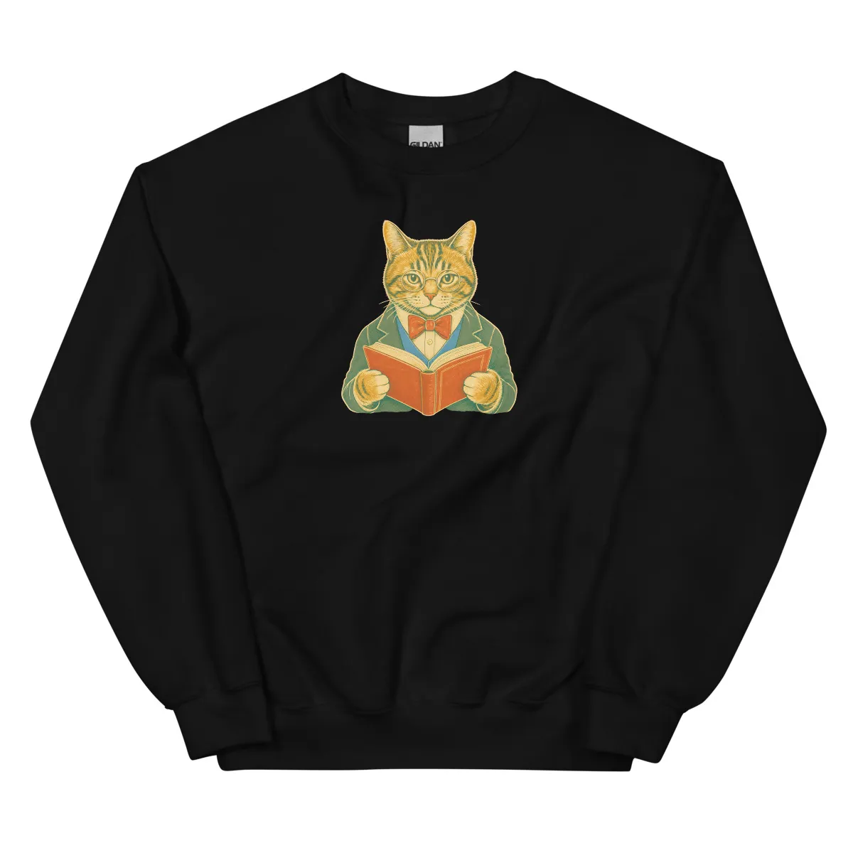 Aperçu numérique du produit Spectacled Tabby Sweatshirt · Noir
