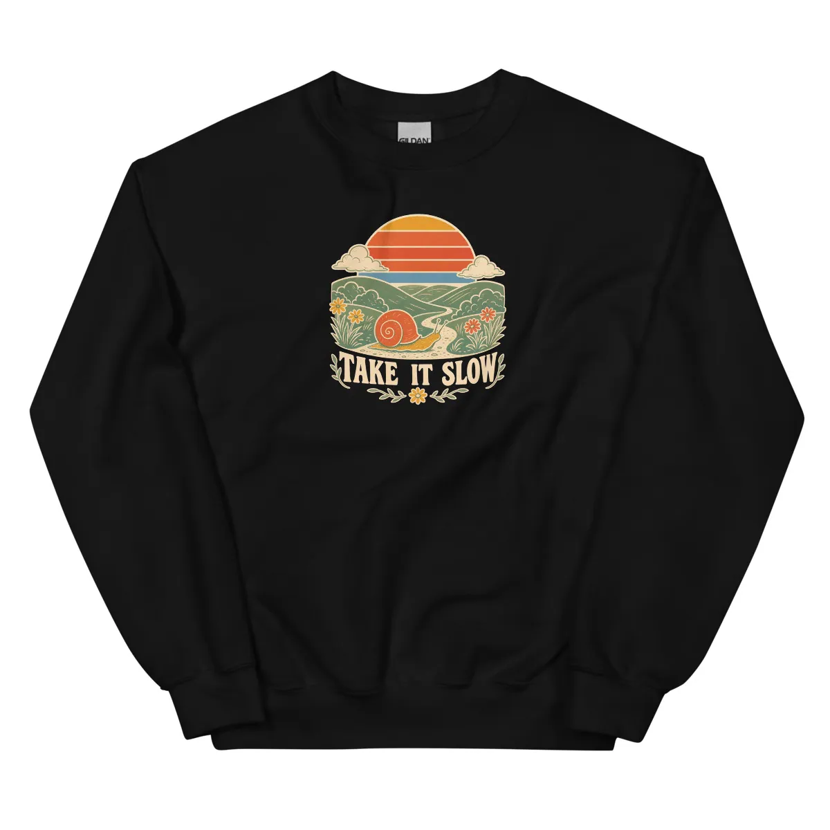 معاينة رقمية لمنتج Take It Slow Sweatshirt · أسود