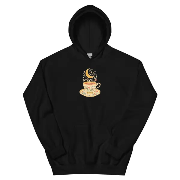 Tea Leaf Moon Hoodie digital product preview · Black