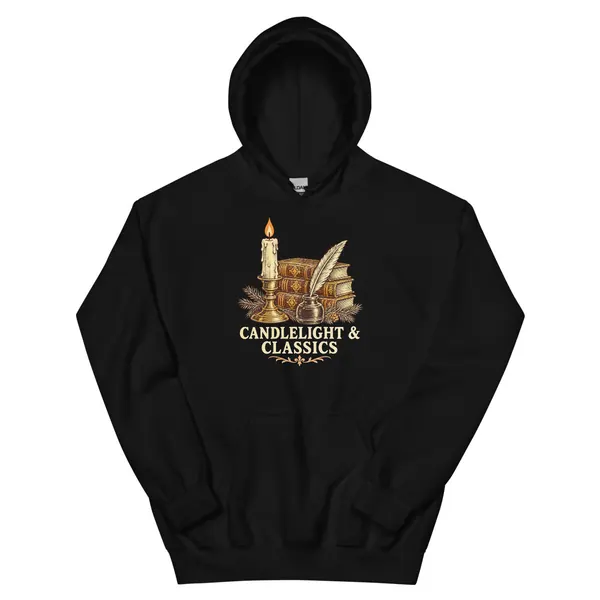 معاينة رقمية لمنتج Candlelight & Classics Hoodie · أسود