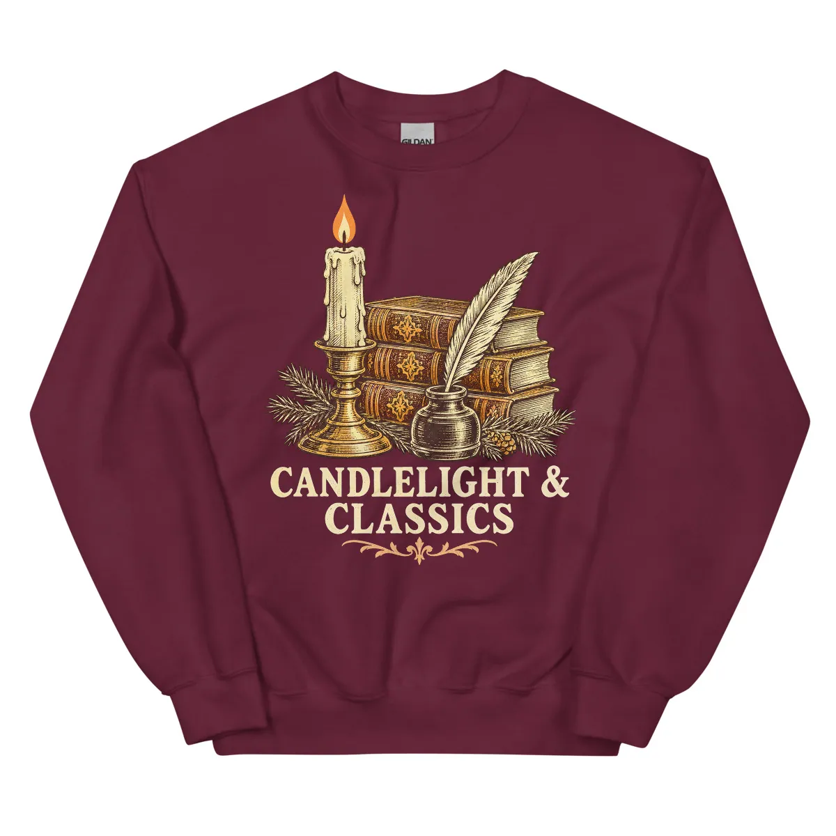 Aperçu numérique du produit Candlelight & Classics Sweatshirt · Bordeaux