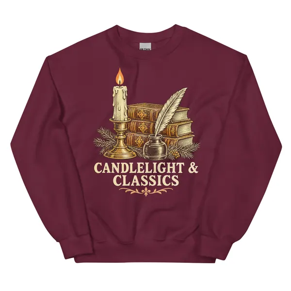 معاينة رقمية لمنتج Candlelight & Classics Sweatshirt · عنابي