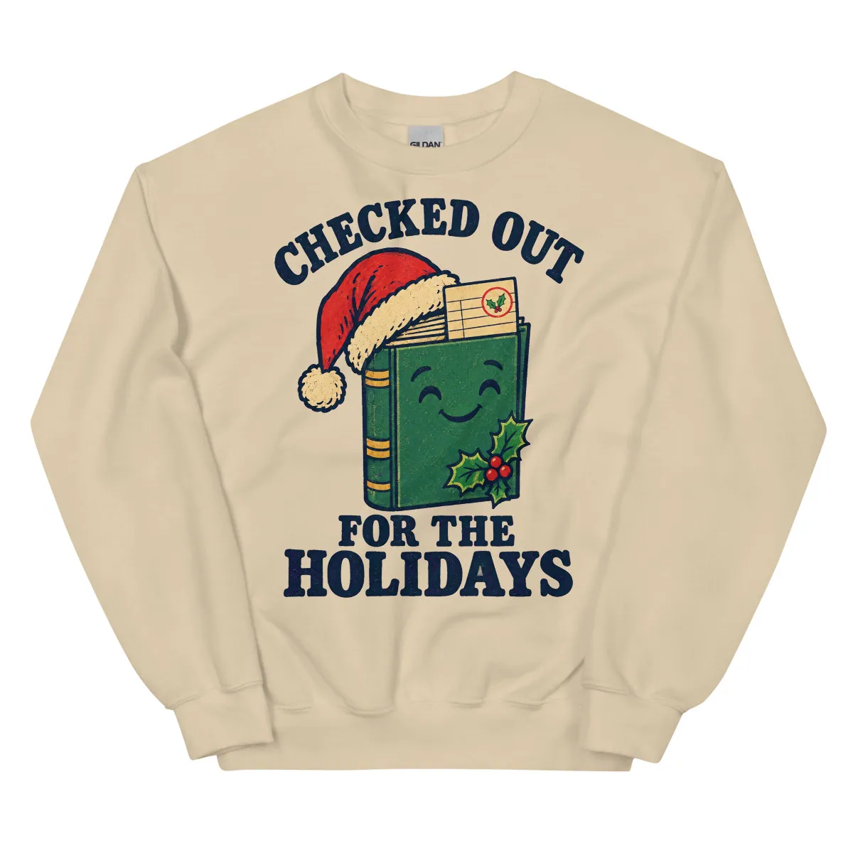 Checked Out for the Holidays Sweatshirt digital product preview · Sand