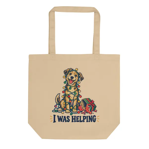 معاينة رقمية لمنتج I Was Helping Tote · أبيض محاري