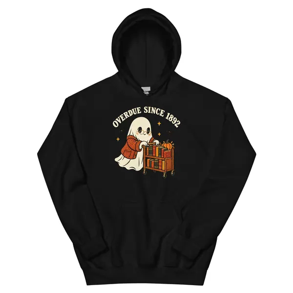 معاينة رقمية لمنتج Overdue Since 1892 Hoodie · أسود