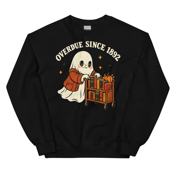 معاينة رقمية لمنتج Overdue Since 1892 Sweatshirt · أسود