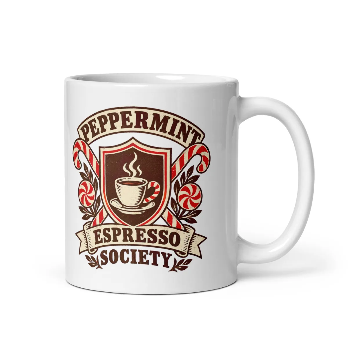 معاينة رقمية لمنتج Peppermint Espresso Society Mug · أبيض