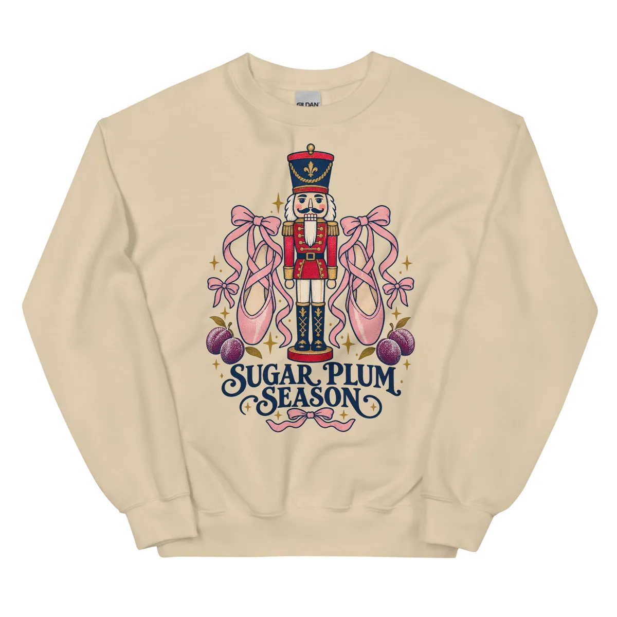 معاينة رقمية لمنتج Sugar Plum Season Sweatshirt · رملي