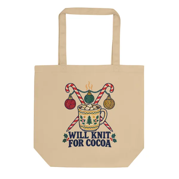 Aperçu numérique du produit Will Knit for Cocoa Tote · Écru huître